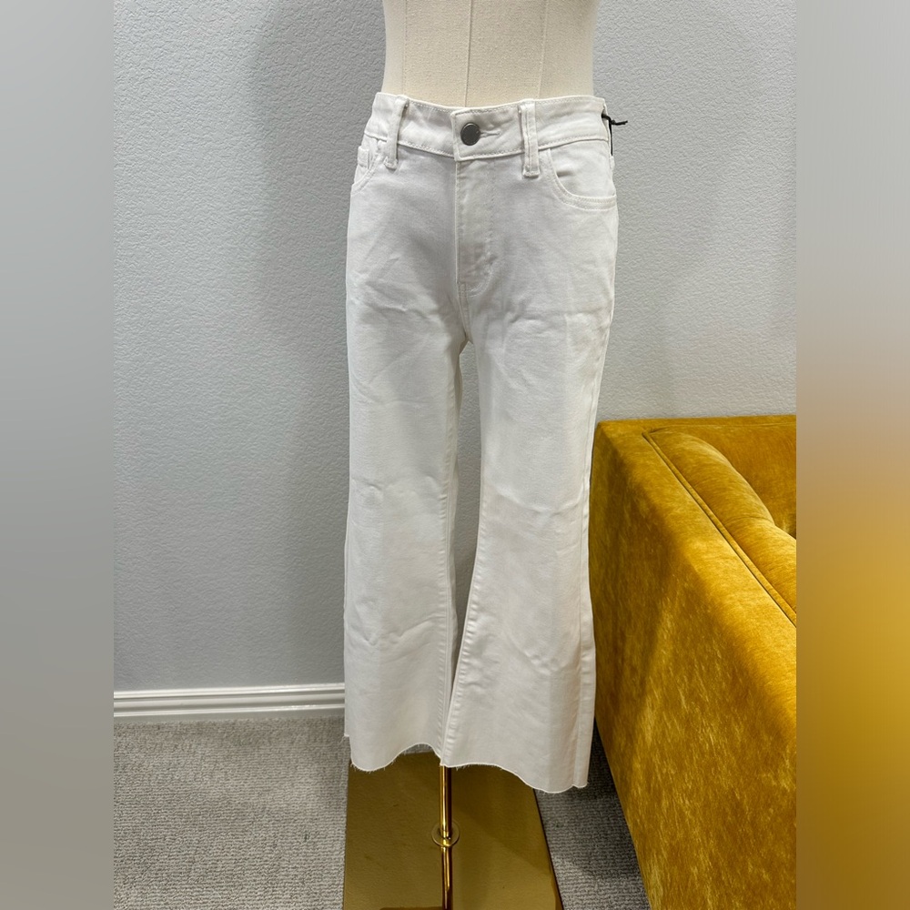 Just USA White Cropped Flared Women's Jeans